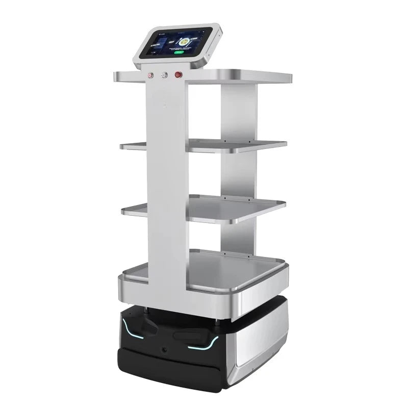 Commercial Autonomous Food Delivery Robot - Customized WiFi Intelligent Guiding Food Service Robot for Restaurant & Hotel