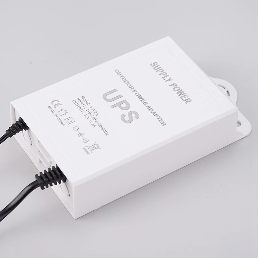 12V-2A Uninterruptible Power Supply for WiFi, Router, Modem, Security Camera Mini UPS Battery Backup Protector EU Plug