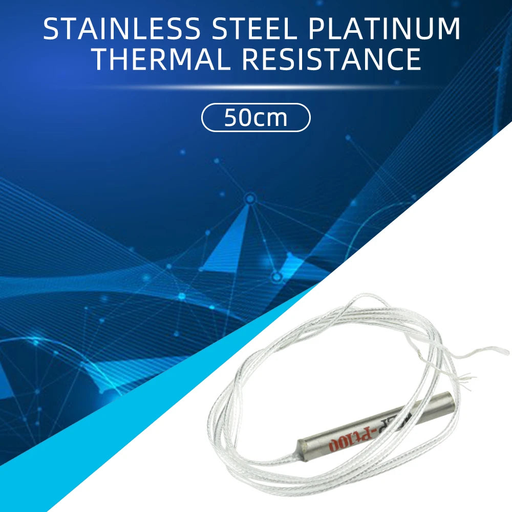 1/5x PT100 Temperature Sensor WZP-PT100 Platinum RTD Sensor Waterproof Temperature Sensing Probe for PID Temperature Controller