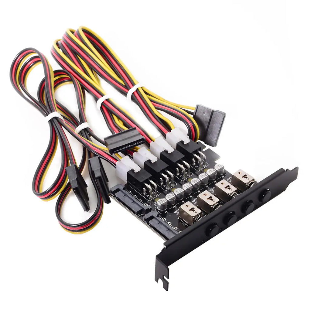 Hard Disk 4 Ports Control System Intelligent Control Management System HDD SSD Power Switch with PCI Bracket
