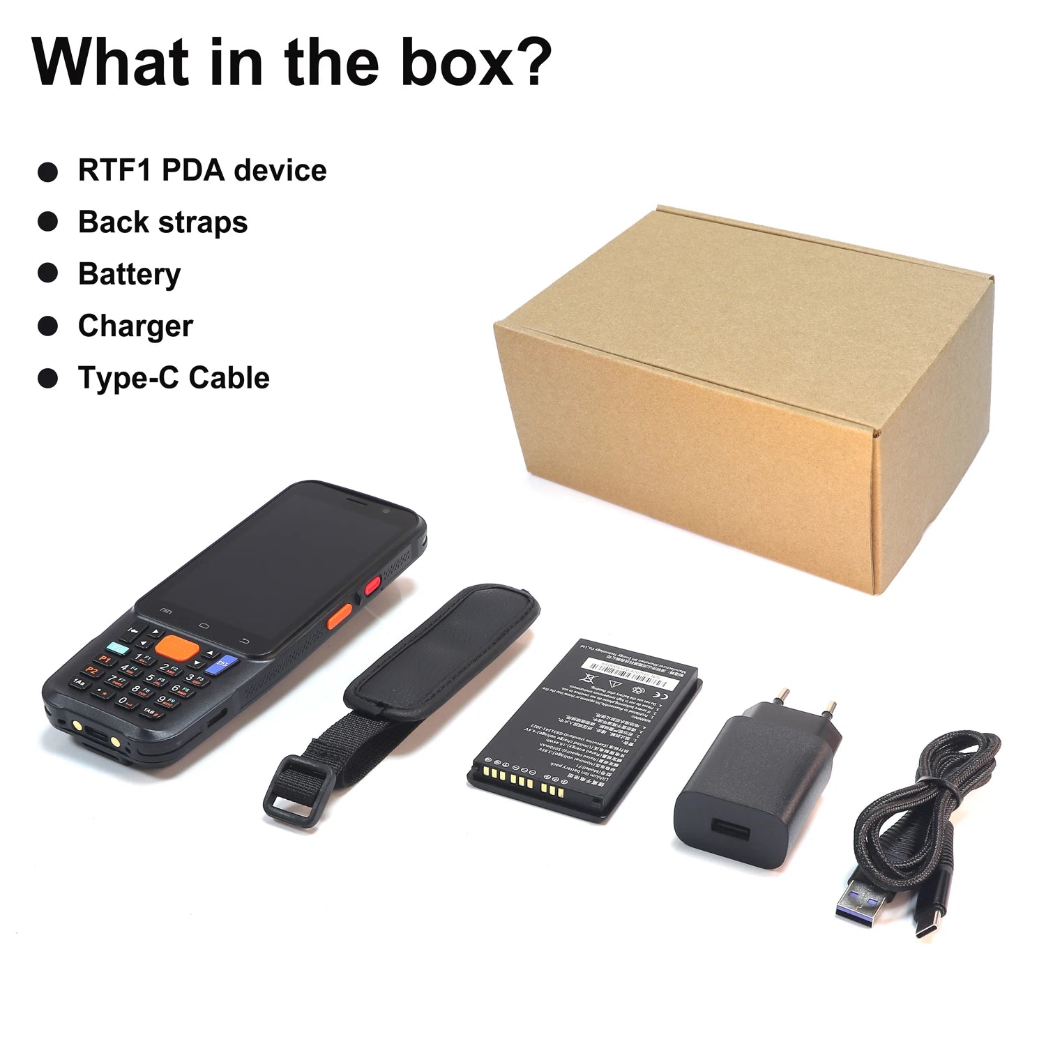 Android 15 2D Barcode Scanner MTK6769 5050mAh Battery Handheld Scanner 4GB+64GB Rugged PDA Handheld Computer 4G