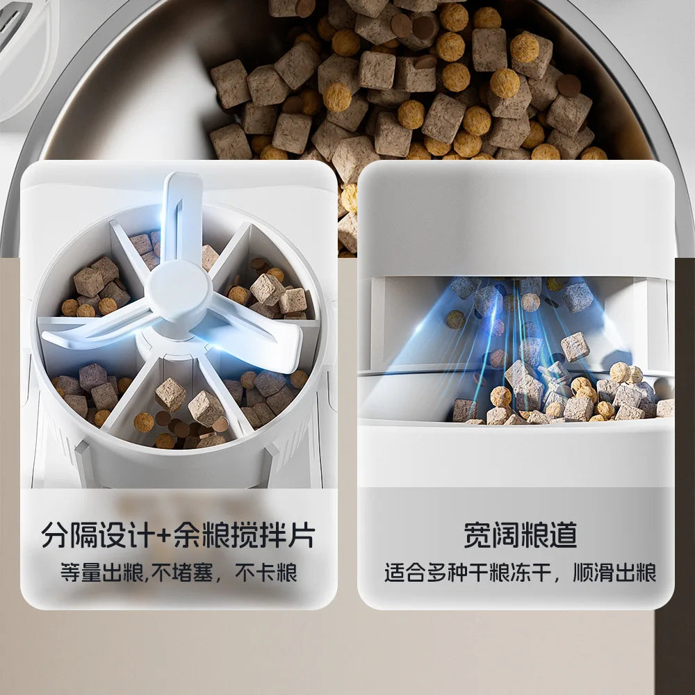 New Smart XL Capacity Pet Feeder with Wide-Angle Camera, Timed Portion Control for Cats & Dogs, APP Controlled Dispenser