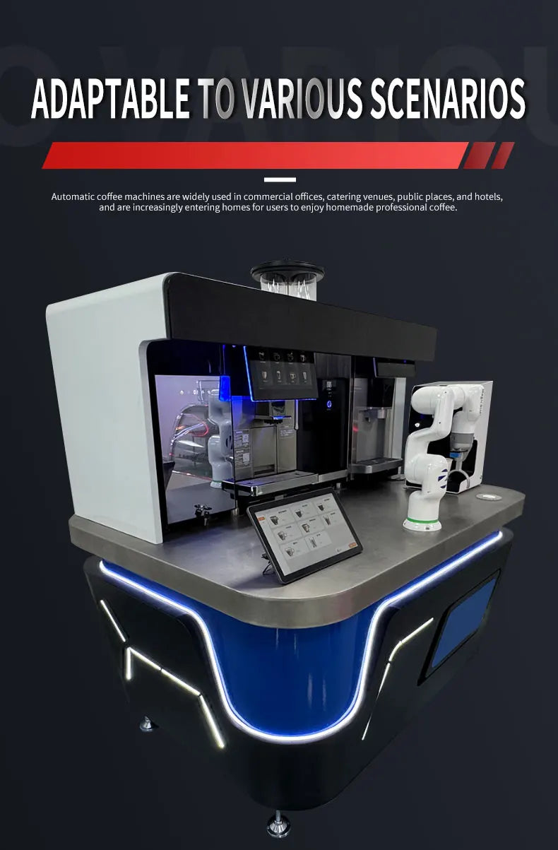 Customizable Appearance Auto Intelligent Coffee Robot Bar & Vending Machine Robotic Arm Commercial AI Smart Robot Barista Maker