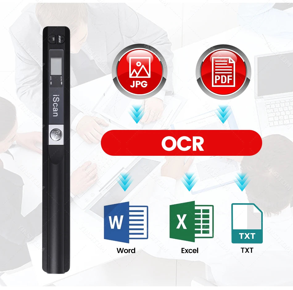 iScan01 Portable A4 Document Reader Scanner 900DPI For Contract Books Office Business Handheld Mobile Scanners JPG PDF Format