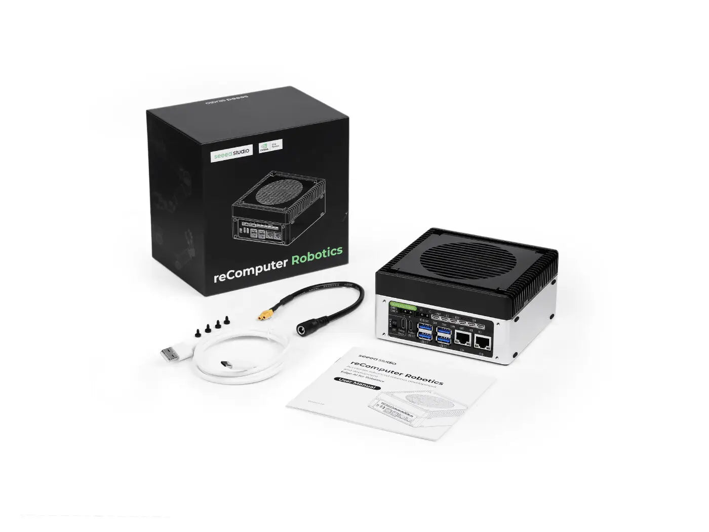 Robot Intelligent Edge AI Computer with NVIDIA Jetson Orin NX Super 16GB 157TOPS reComputer Robotics J4012 ,USB,Ethernet,CSI,CAN