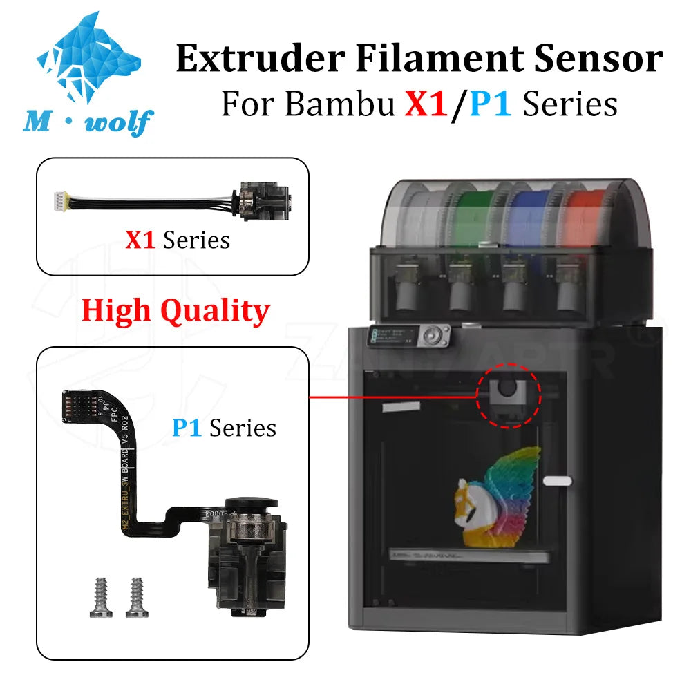 High Precision Filament Sensor for Bambu Lab X1 X1C P1P P1S A1 A1mini for 3D Printer accessories