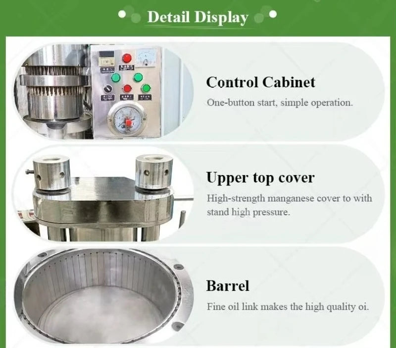Customized Commercial Hydraulic Oil Press Machine Avocado Oil Extractor Easy Operation High Efficiency Sale