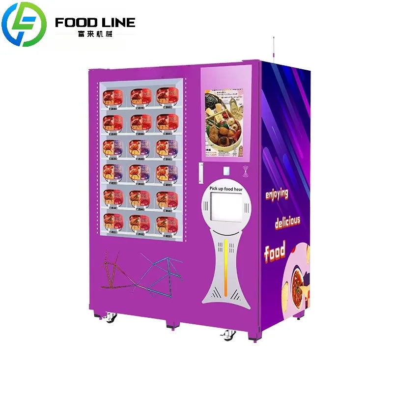 Custom Commercial Hot Food Automat For Burgers And Sandwiches Fully Automatic Meal Dispenser With Adjustable Temperature Control
