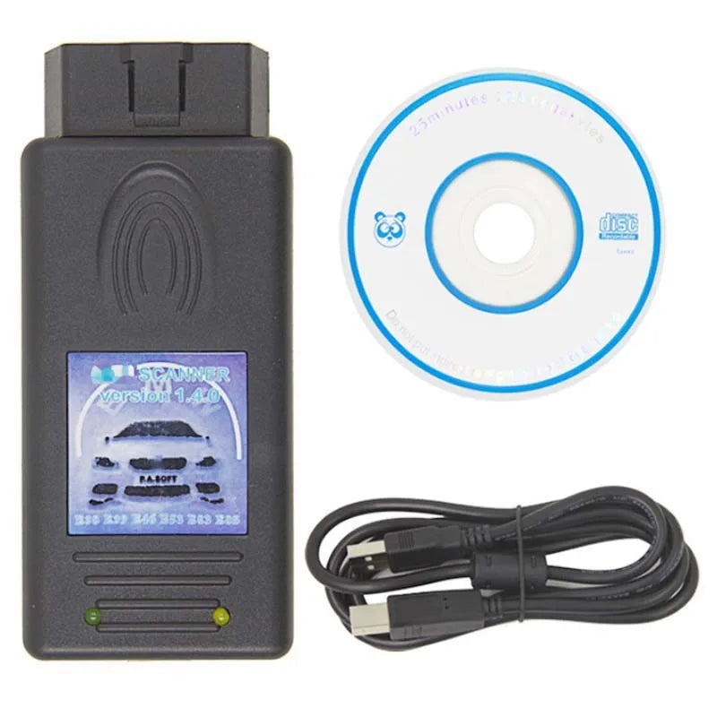 OBD2 Diagnostic Scanner 1.4.0 with Cable - Multi-Function Tool for Car Coding & Programming
