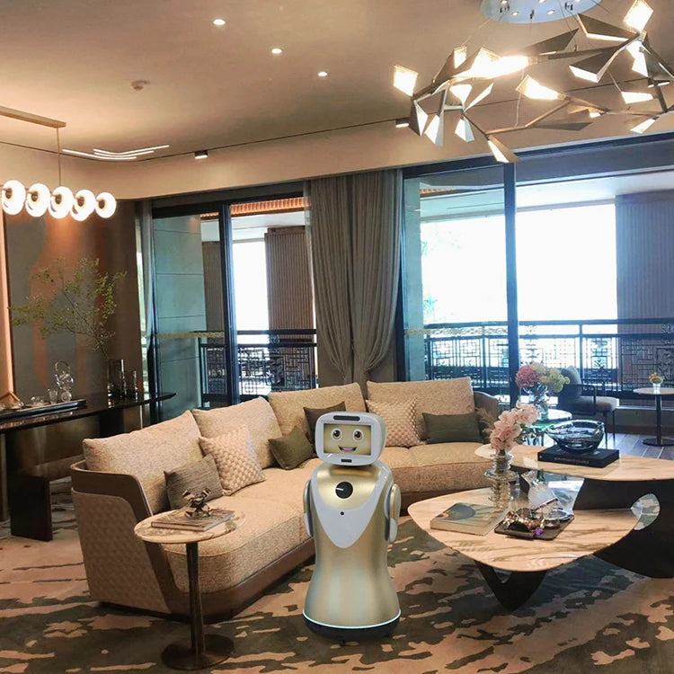 Customized Intelligent AI Interactive Communication Commercial Reception Robot with Dancing Greeting for Promotion