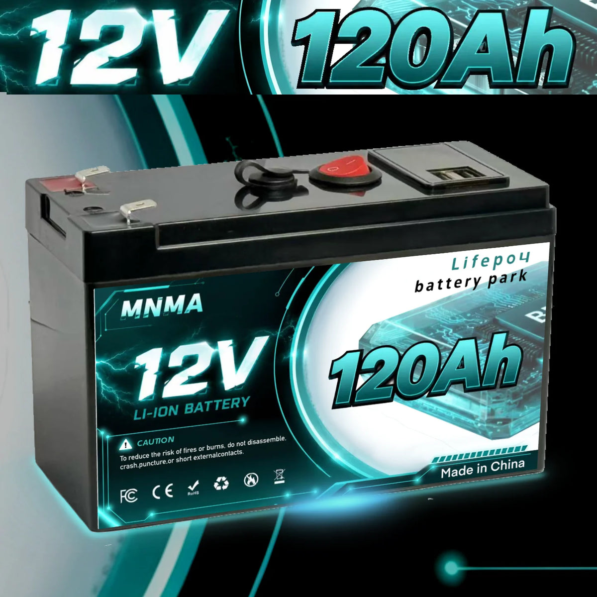 Household Energy Storage Power Supply 12.8V 150Ah LiFePO4 Battery for Household Children's Toy Cars Solar Energy Storage