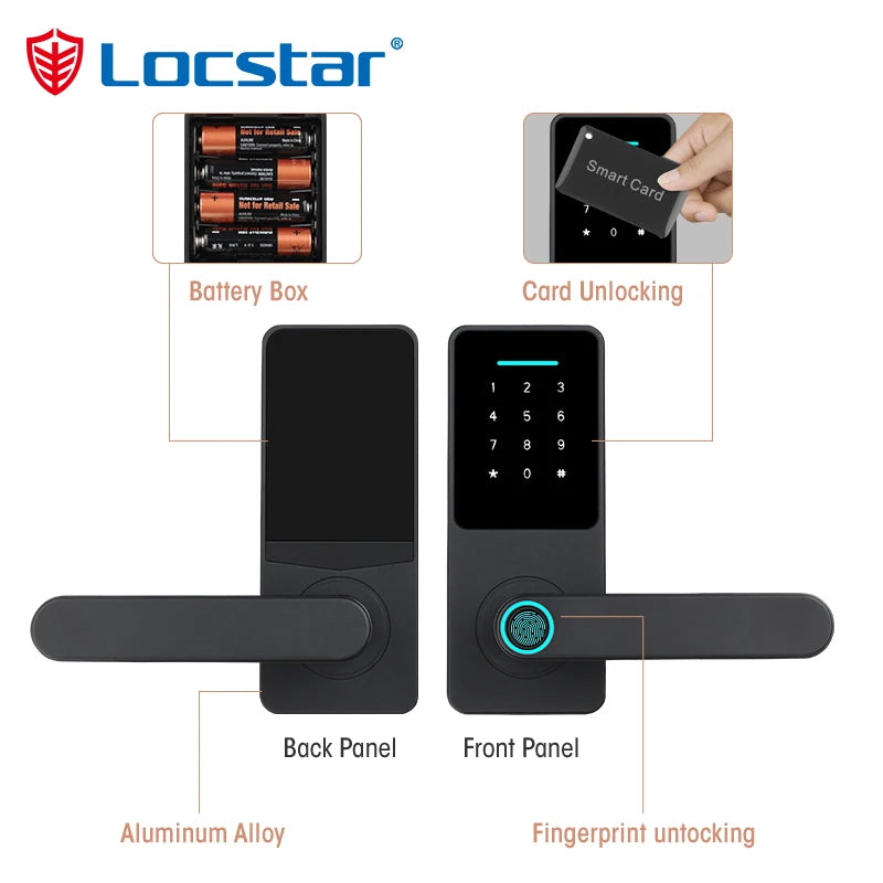 Smart Door Lock System Fingerprint And Keyless Digital WiFi Biometric Lock Secure Your Home Or Office