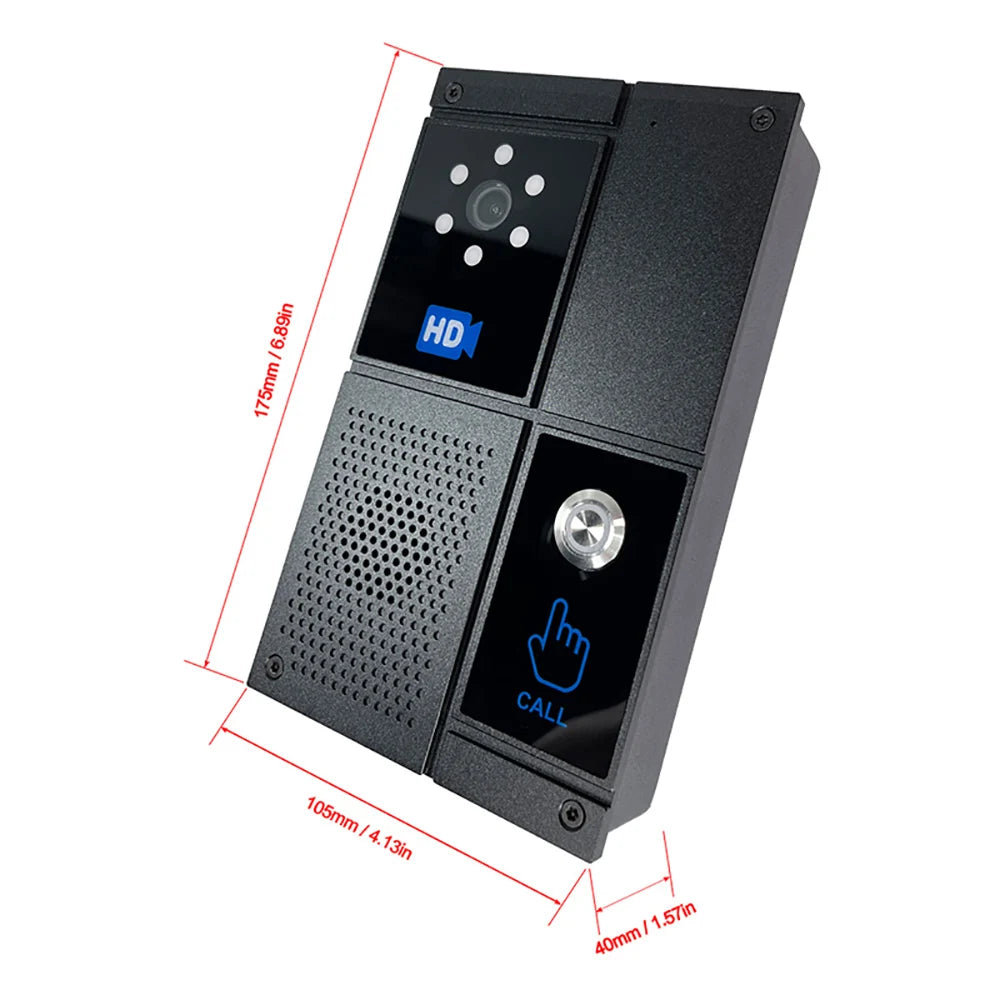Smart SIP HD Anti Strike System Night Vision Video Intercom Touch Screen Waterproof Doorbell for Office Home Device Control