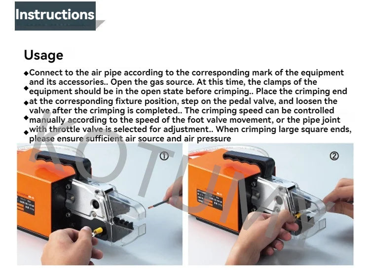 Pneumatic Terminal Crimping Machine Is Easy To Carry Pneumatic Crimping Machine Cable Terminal Crimping Machine