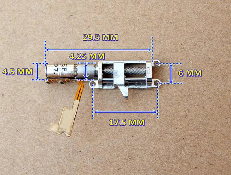 Precision Planetary Deceleration Mini Push Rod Motor 5V DC Screw Slide Stepper Long Linear Actuator with Ball Bearing