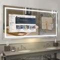 Hotel Bathroom Full Function Smart Android Tv Mirror Bath Gym Smart Led Bathroom Mirror with Touch Screen Magic Smart Mirror