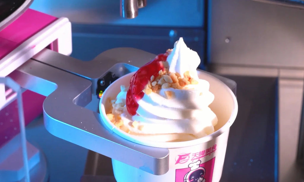 Customized Smart Business Self Service Ice Cream Vending Robot Automatic Metal Machine with SDK Function Commercial Equipment