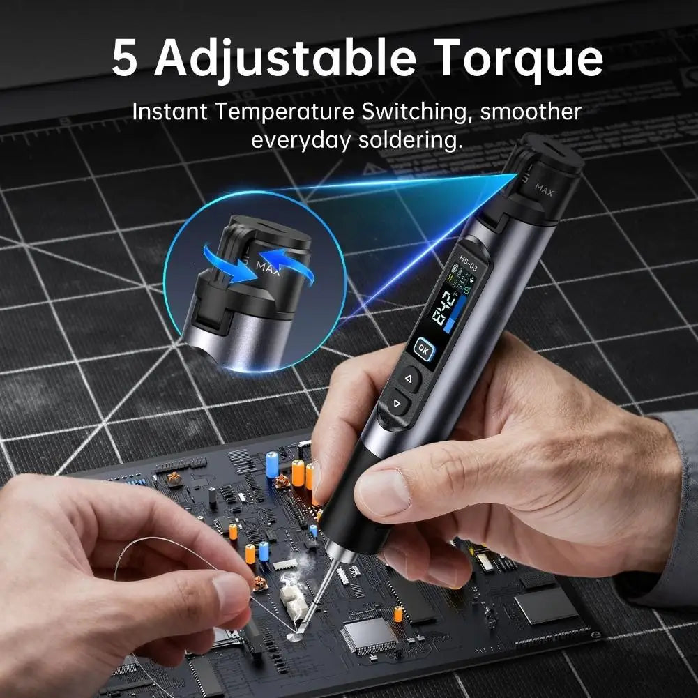For FNIRSI HS-03 Wireless Electronic Maintenance Pen  Smart Thermal Tool With Auto Sleep Rechargeable TypeC Interfac