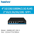 Smart Web Managed 4 Port 2.5Gbps RJ45 Switch With 2x10G SFP+  10Gbps