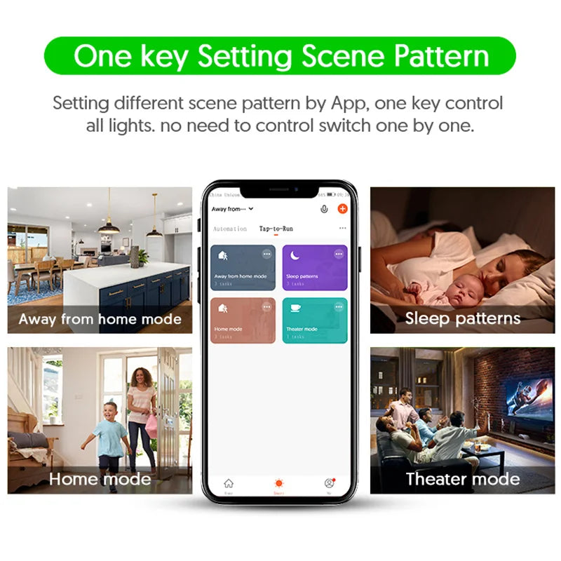 Milfra Smart Wifi Switch IT KR Standard Wireless Home Wall Button Switches 1/2/3 Gang Tuya Smart Life App Voice Control by Alexa