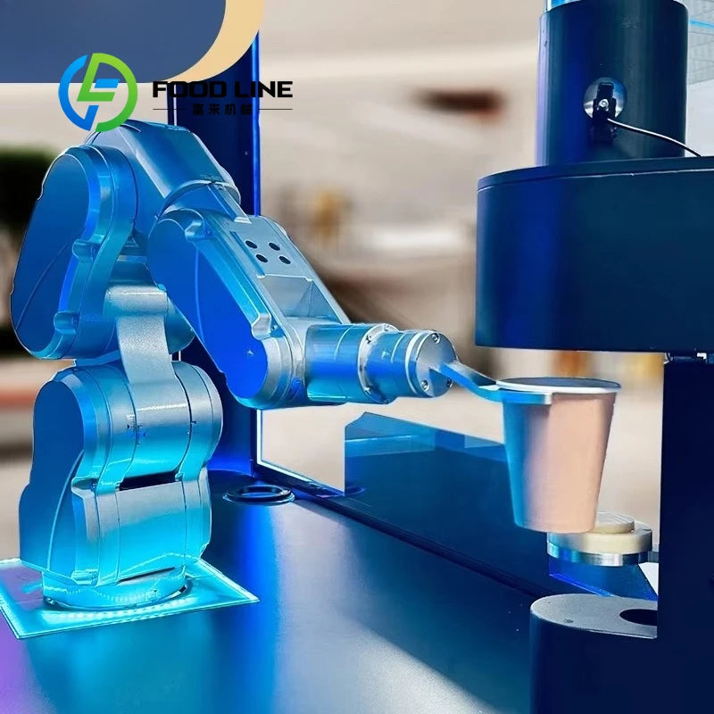 Customized Mini Coffee Robot with Robotic Arm  Compact and Efficient Coffee Maker for Small Spaces