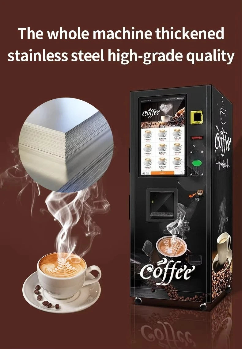 Customized Commercial Coffee Vending Equipment Fully Automatic Coffee Machine Perfect For Office Break Rooms