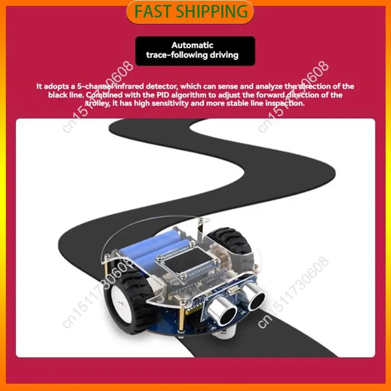 Buy Now RP2350-Plus Smart Car Robot Picogo Development Board With Obstacle Avoidance Module, Tracking Module, Bluetooth Module