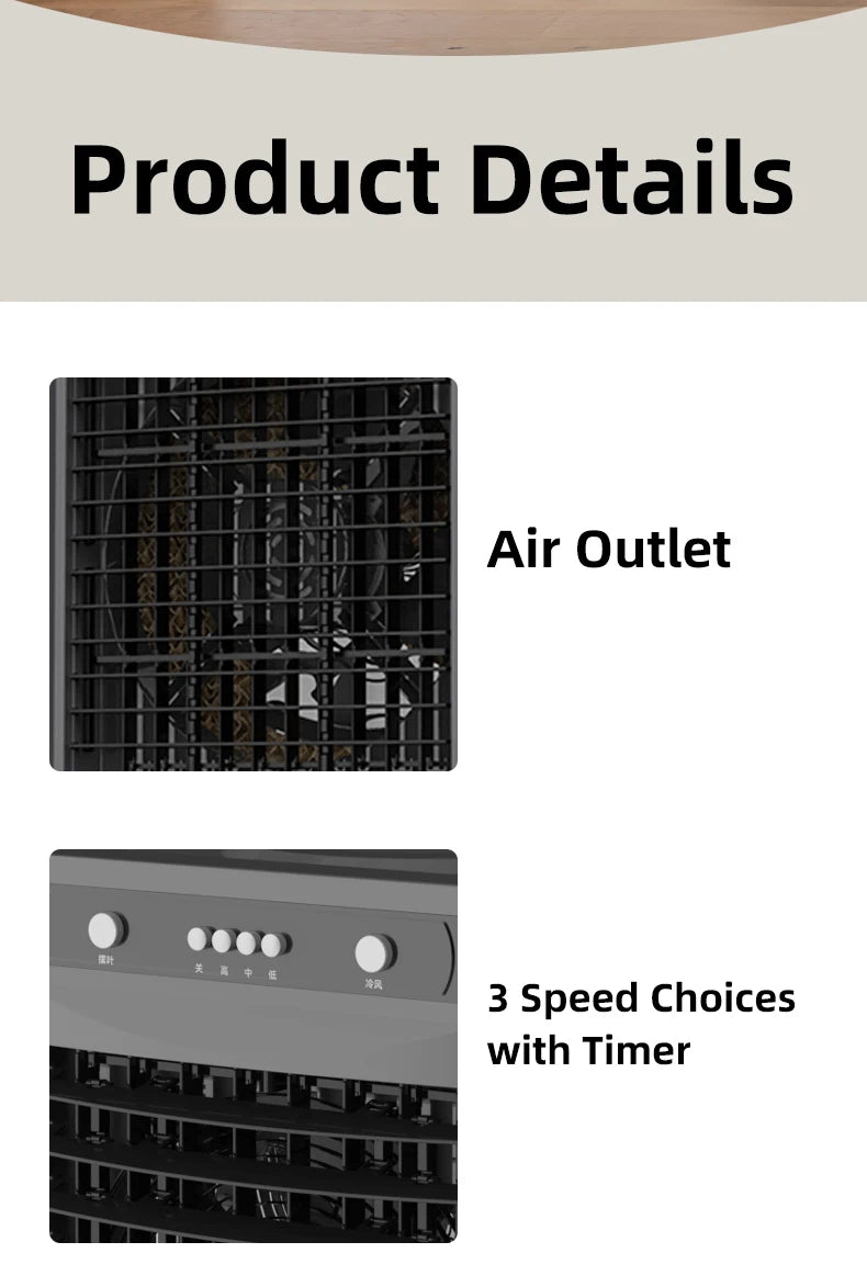 35L Industrial Water-Cooled Fan - Energy Saving Workshop Air Conditioner (Large Capacity Cooling System, Mechanical Control）