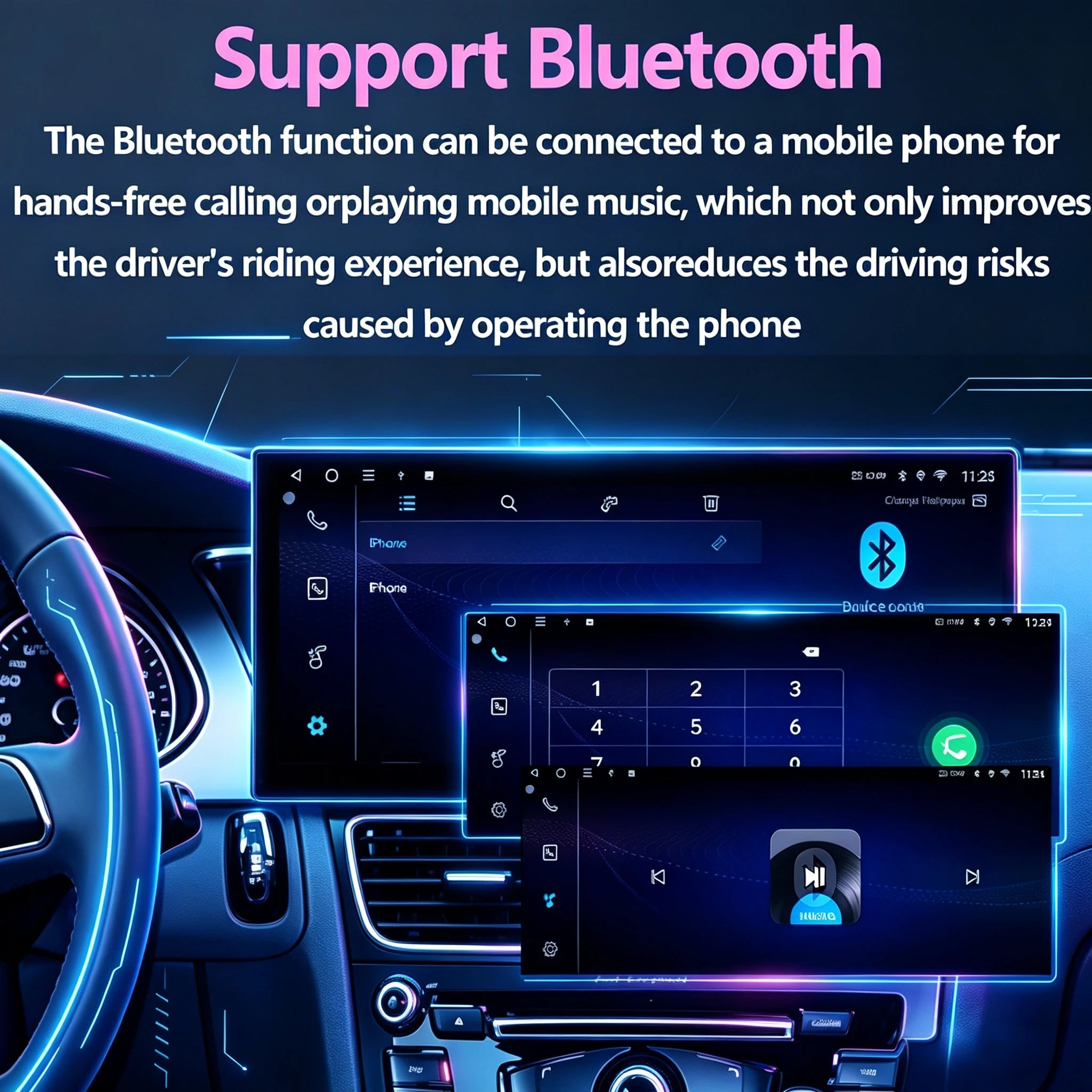 GPS RHD Android 16 Car Radio Multimedia Player for Audi A4 B8 A5 2009 - 2016 Wireless Carplay 4G DSP Stereo Ultra-thin Screen