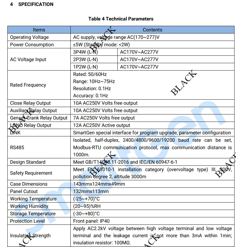HAT363C SmartGen ATS controller Generator Dual Power Automatic Switch Control Module With RS485 Isolated Communication Port