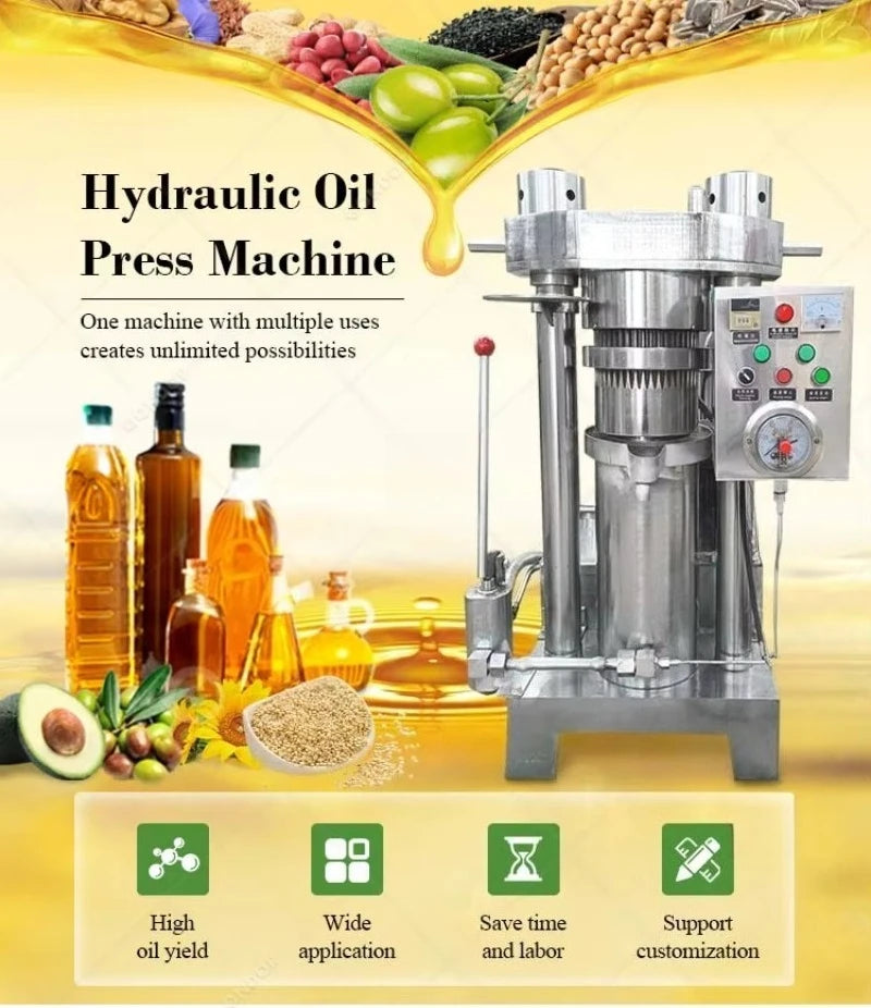 Commercial Customized Hydraulic Large Olive Oil Press Big Oil Machine High Efficiency Durable For Commercial Extraction