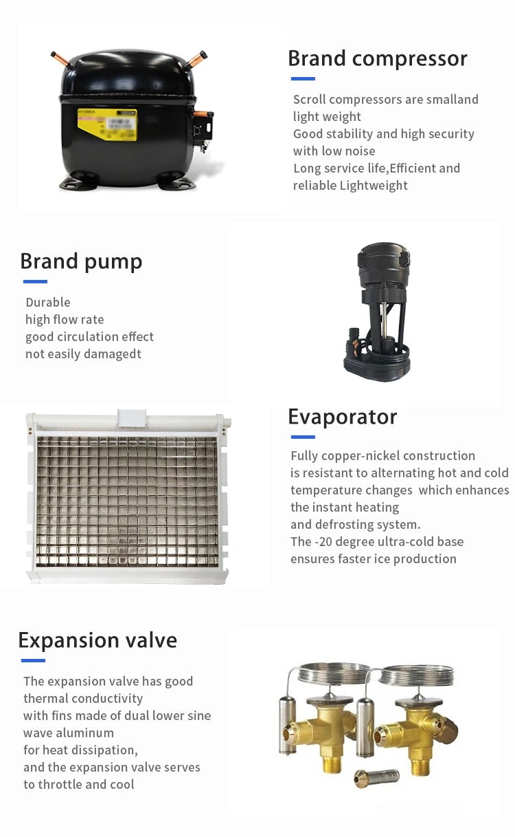 Commercial Ice Cube Machine 500kg Customized Good Price Catering Equipment Ice Maker Factory Wholesale High Efficiency Low Noise