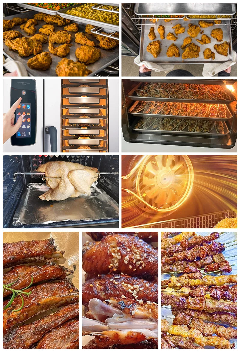 High Efficiency Customized Commercial Combi Oven Stainless Steel Electric Steaming Baking for Restaurant Hotel Kitchen