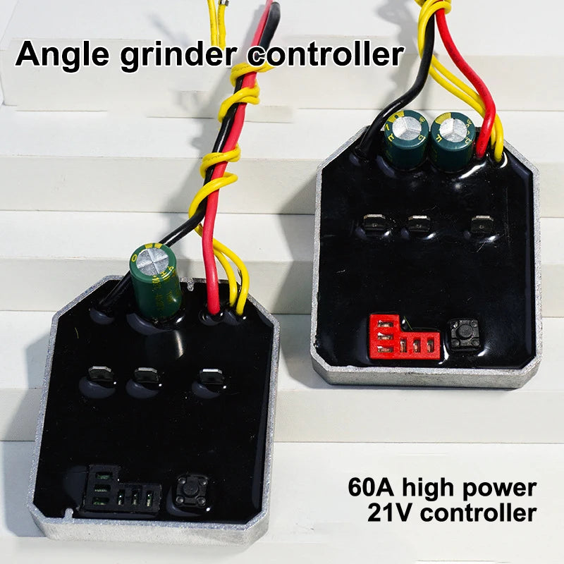 Hot Sale 60A 21V Angle Grinder Controller Board High Actuator For Electric Motor Stable Output Dual Capacitor