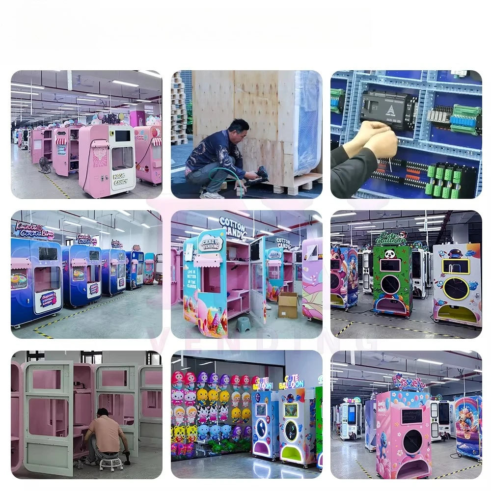 Custom Logo Commercial Automatic Balloon Vending Machine Efficient Coin Card Payment Options Retail Business Use High Efficiency
