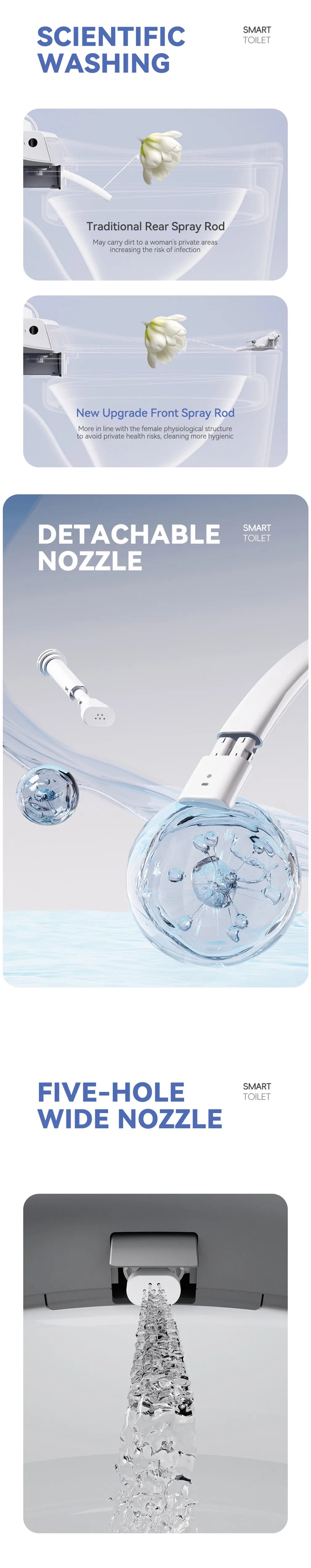 High-End Modern Foot Sensor Flush Innovation Floor Mounted Intelligent Commode Toilet Water Closet Intelligent Smart WC Toilet