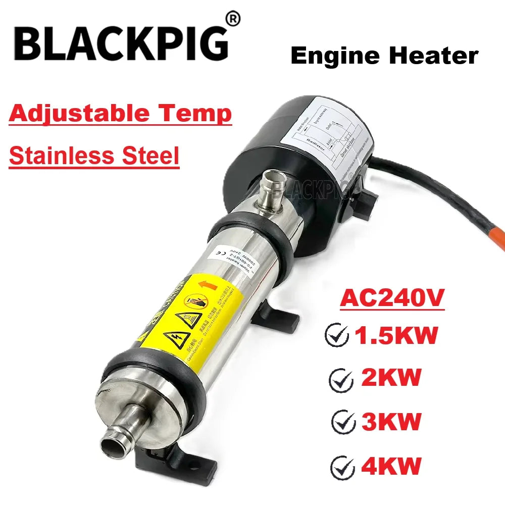 1.5KW 2KW 3KW 4KW Stainless Steel Diesel Engine Heater Adjustable Self-circulating Preheater Water Jacket Heater Generator Parts