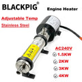 1.5KW 2KW 3KW 4KW Stainless Steel Diesel Engine Heater Adjustable Self-circulating Preheater Water Jacket Heater Generator Parts