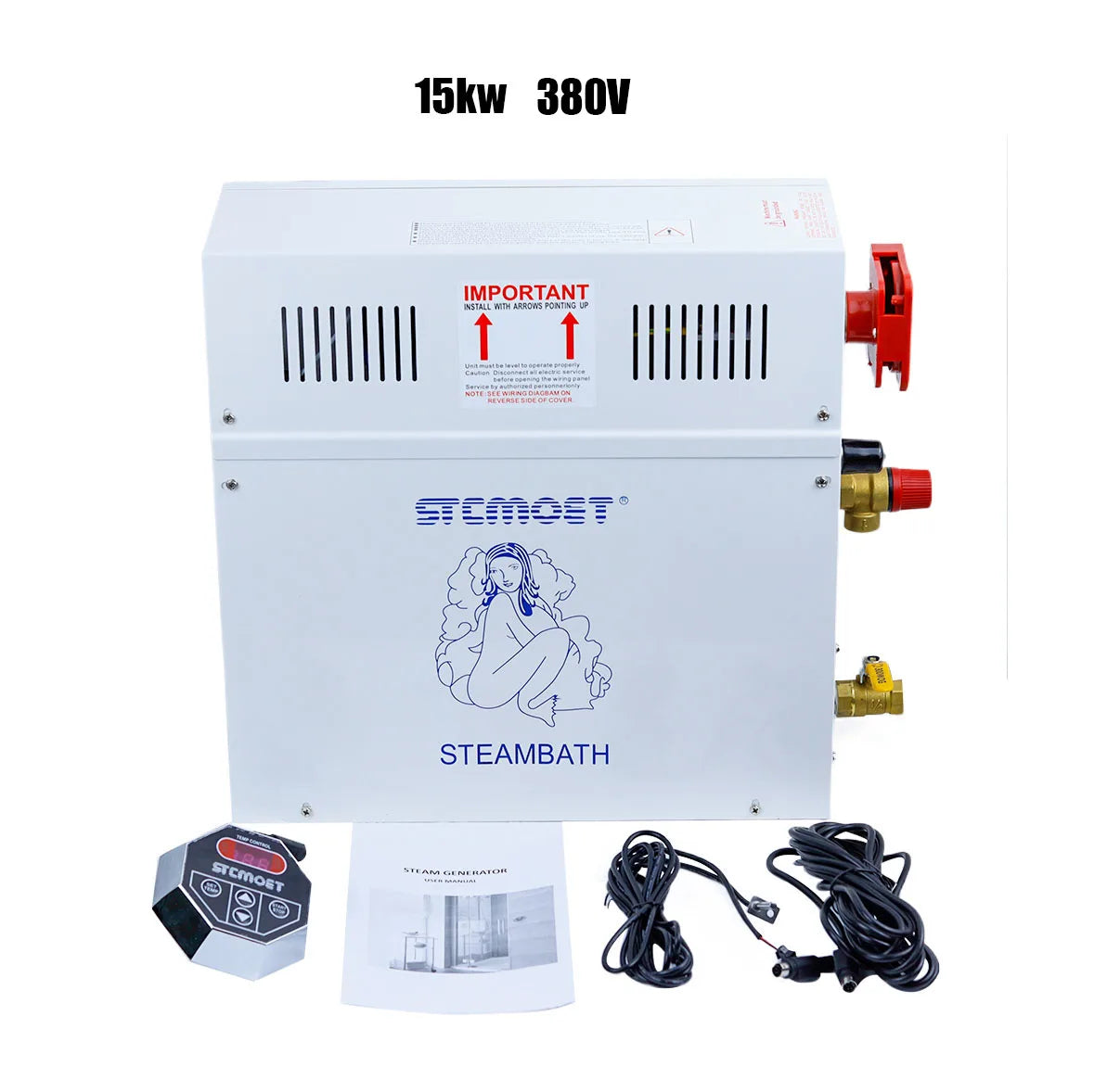 15KW 18kw 220v 380V Steam Generator Household Steam Bath Sauna Dry Stream Furnace Wet Steam Steamer Digital Controller