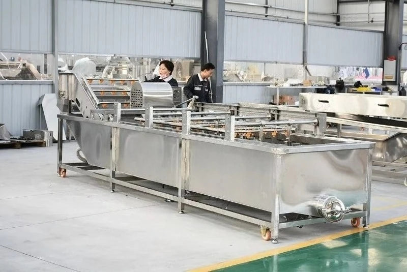 Customized Commercial Automatic High Pressure Air Bubble Fruit Vegetable Cleaner Motor Pump Included Industrial Large Capacity
