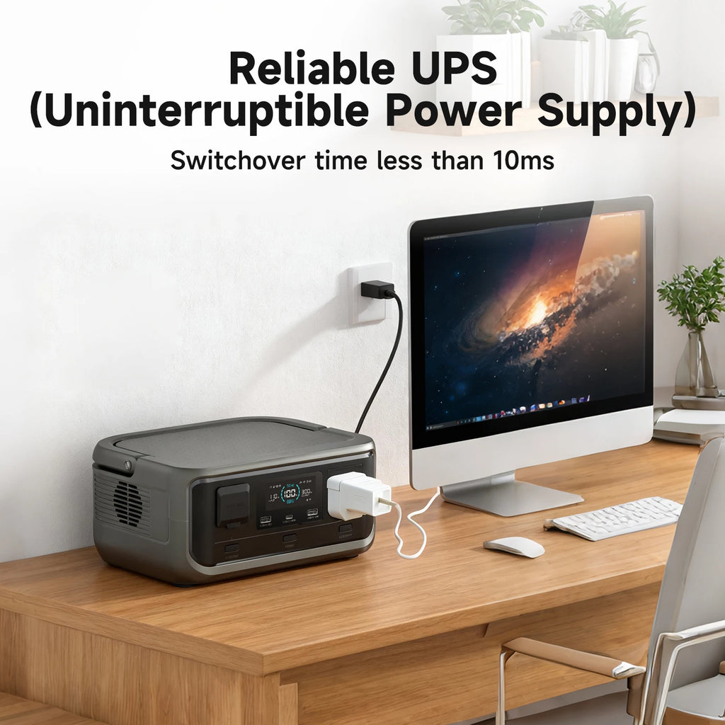 Outdoor Energy Storage LiFePO4 Power Station 140W PD Fast Charging UPS Battery For Home Emergency Camping Travel