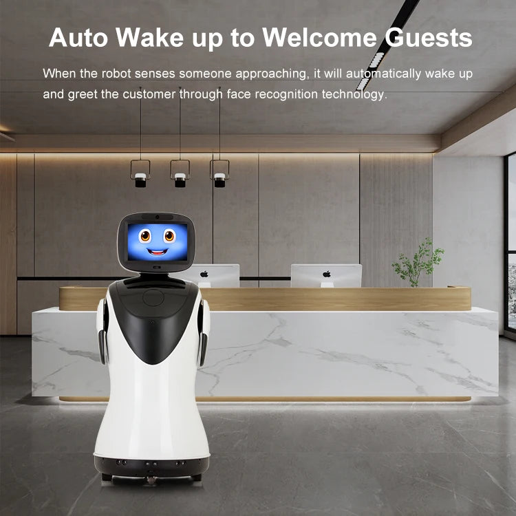 Customized Intelligent AI Interactive Communication Commercial Reception Robot with Dancing Greeting for Promotion