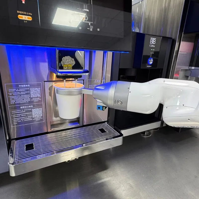 Customizable Appearance Auto Intelligent Coffee Robot Bar & Vending Machine Robotic Arm Commercial AI Smart Robot Barista Maker