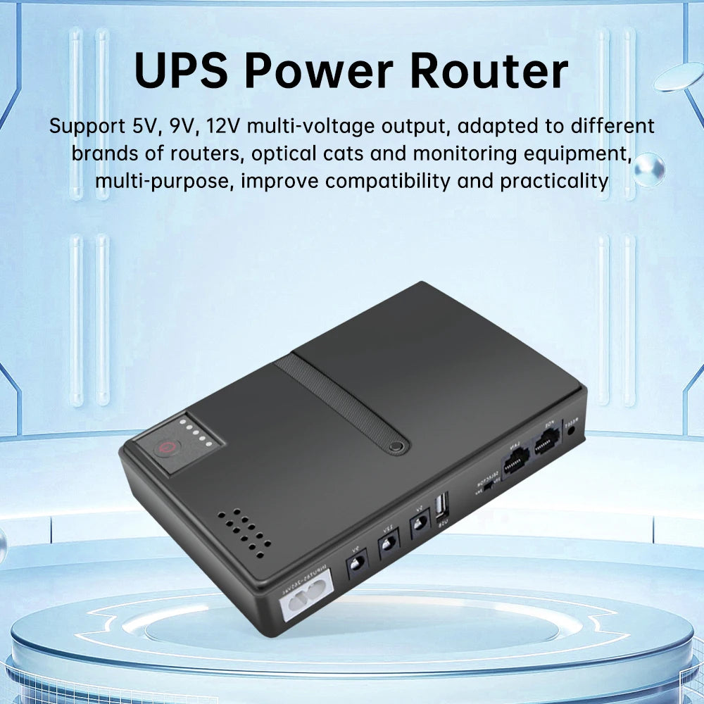 1018L Uninterruptible Power Supply DC UPS Battery Backup 5V 9V 12V 15V 24V UPS Power Supply Router Optical Modem Without Battery