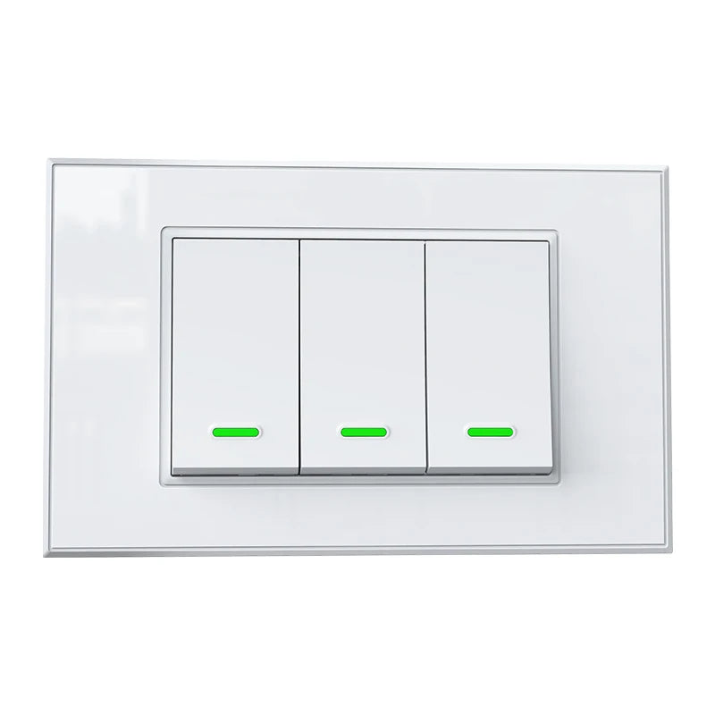 Milfra Smart Wifi Switch IT KR Standard Wireless Home Wall Button Switches 1/2/3 Gang Tuya Smart Life App Voice Control by Alexa
