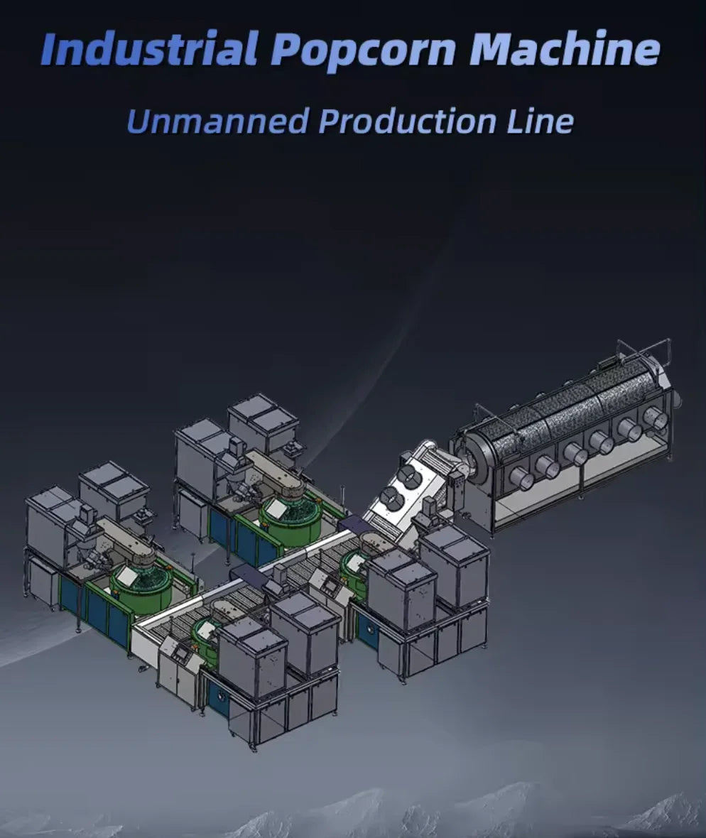 Customized Commercial Oil Popcorn Production Line - High Capacity Snacks Machinery