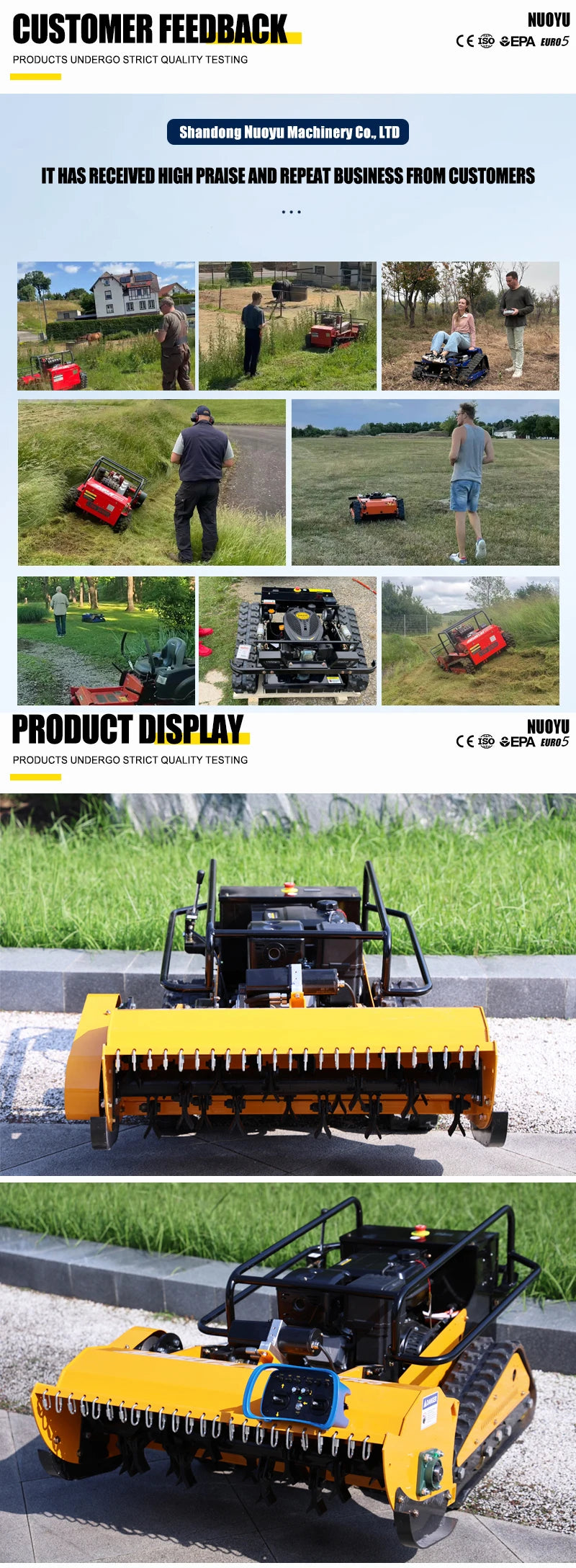 Customized CE Certified Lawn Mower Household Robot Lawn Mower,Crawler RC 4-Stroke Lawn Trimming Equipment