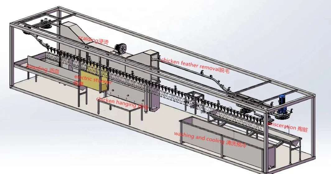 Factory Customized Chicken Slaughtering Line High Efficiency Poultry Slaughterhouse Commercial Slaughter Machine
