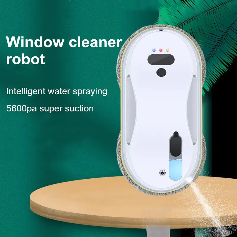 Clean Robot Auto-Spray Window Cleaning Robot Electric Glass Cleaner with Remote Control 360° Safety Rope & Suction High-Rise
