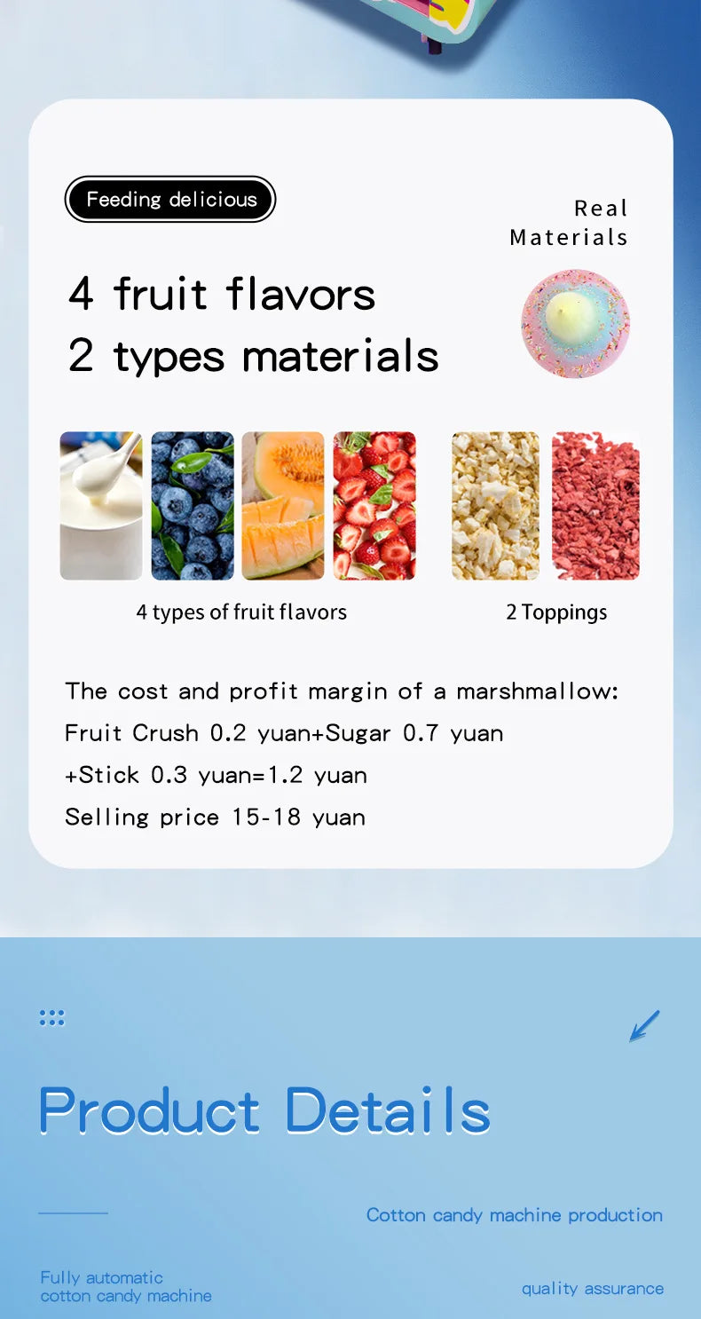 Professional Customized Automatic Candy Cotton Machine Factory Commercial High Profit Durable Candy Floss Vending Machine